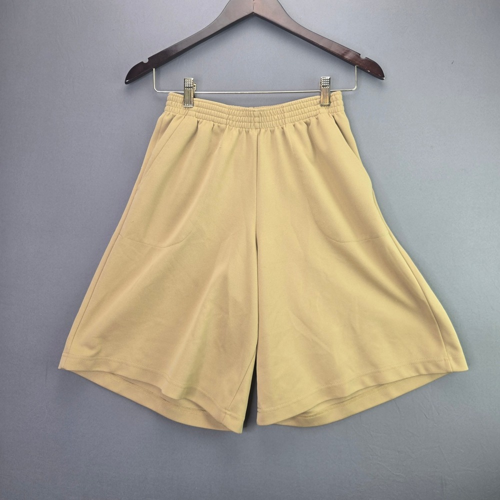 Sara Morgan Shorts Elastic Waist Pull On 8P Tan Beige Pockets Textured Knit